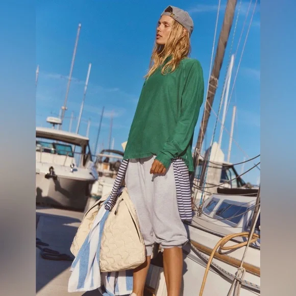 Free People Green Restoration Layer NWOT - Picture 3 of 15